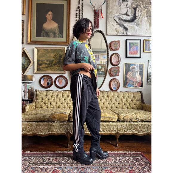 Classic Adidas Drawstring Pants Ladies Size Small - Picture 1 of 8